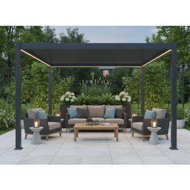 Пергола з LED підсвіткою Garden Line 4x3 м Антрацит RIT1446 фото - 4