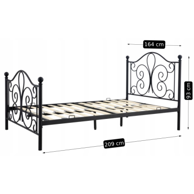 Ліжко Mebel Elit LORDI 160x200 см | Чорний - 2 Ліжко Mebel Elit LORDI 160x200 см | Чорний ME.LORDI/160/CZ/LOZ фото - 2