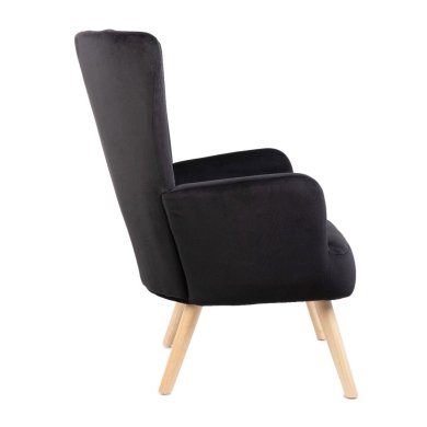 Крісло м'яке Homla MILLS Welur Чорний 218191 фото - 3