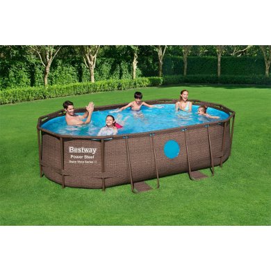 Каркасный бассейн Bestway 56714 POWER STEEL 427х250х100 см Коричневый BES56714_brown фото - 8