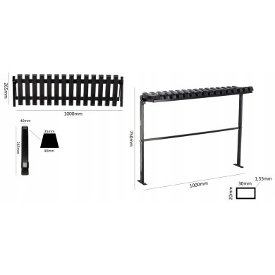 Складная садовая скамья Garden Line MEB8329 Черный - 5 Складная садовая скамья Garden Line MEB8329 Черный MEB8329 фото - 5