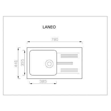 Гранитная мойка Halmar Laneo | Белый V-PL-LANEO-ZLEW-BIAŁY фото - 2