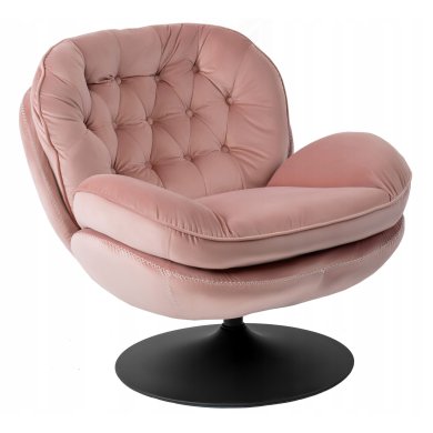 Крісло м'яке поворотне з підставкою Mebel Elit FIONA Рожевий ME.FIONA/R/V/FW фото - 3