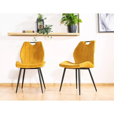 Обеденный стул Signal ARCO Welur Карри ARCOVCCU фото - 5