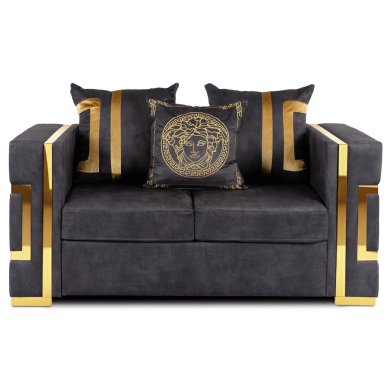 Диван Mebel Elit PALLAZO 2S Welur Черный ME.PALLAZO2S/CZ/ZL/V/SOF фото - 2