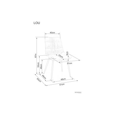 Обеденный стул Signal Lou skora Оливковый LOUCOL фото - 11