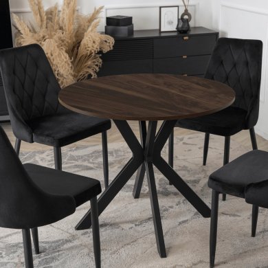 Обеденный стол Mebel Elit LAUREN 90 см Орех ME.LAUREN/O/CZ/S90 фото - 4