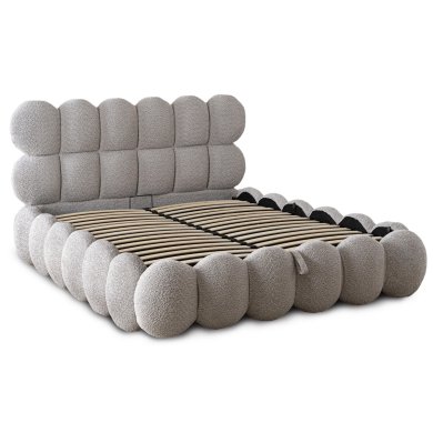 Кровать Mebel Elit ANKARA Boucle 160x200 см Серый ME.ANKARA/160/P/TB/LOZZPOJ фото - 2