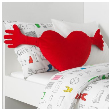 IKEA Подушка FAMNIG HJARTA (ИКЕА FAMNIG HJÄRTA) 27470460 фото - 3