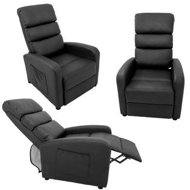 Кресло мягкое раскладное с реклайнером Kontrast CHILI 2 Черный 5.01.14454 фото - 9