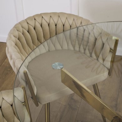 Обідній стіл Mebel Elit SALLO Золотий - 7 Обідній стіл Mebel Elit SALLO Золотий ME.SALLO/TR/ZL/S фото - 7