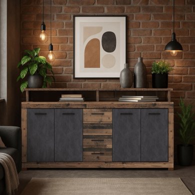 Комод Mebel Elit BLAGO Темный дуб W.LUNA/OSD/MA/KOM4D4S фото - 4