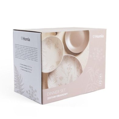 Набір тарілок Homla BARI 18 шт Бежевий 239472 фото - 11