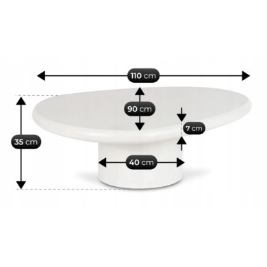 Журнальний стіл Mebel Elit EMILE Білий ME.EMILE/MB/L фото - 5