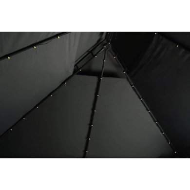 Садовая беседка с москитной сеткой и LED Сorciano CRISTINA 4х3 м Антрацит 5901721057883 фото - 5