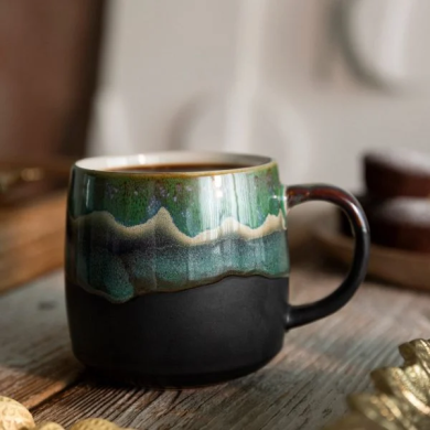 Кружка Homla ALBY 550 мл | Черный / Зеленый 216107 фото - 4