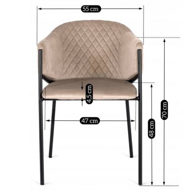 Обідній стілець Mebel Elit INNES 2 Бежевий ME.INNES2/BZ/V/K фото - 10