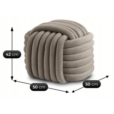 Пуф Mebel Elit MAGMA Welur Бежевий ME.MAGMA/BZ/V/PUF фото - 8