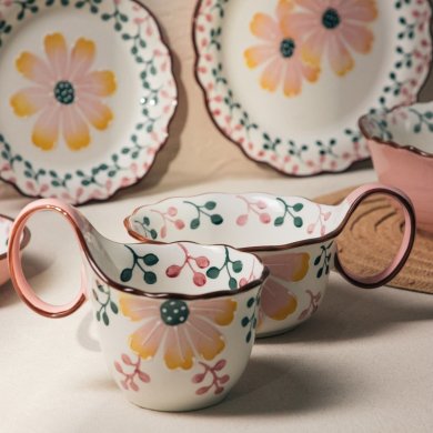 Миска с ручкой Homla NOYA 16 см Принт 243129 фото - 4