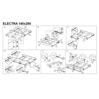 Ліжко Signal Electra | 140х200 / Сірий / Дуб ELECTRA140SZD фото - 5