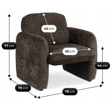 Кресло мягкое Mebel Elit TOGO Коричневый ME.TOGO/BR/T/FW фото - 8