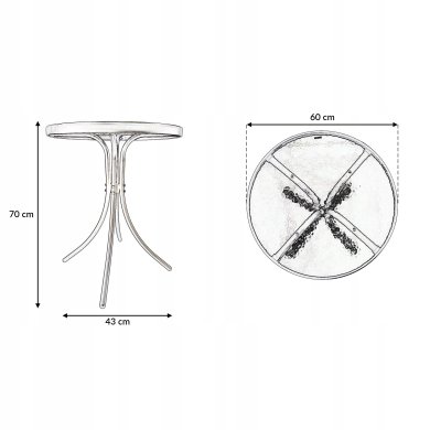 Садовый стол Kontrast TERNI Черный - 6 Садовый стол Kontrast TERNI Черный 5.04.21142 фото - 6