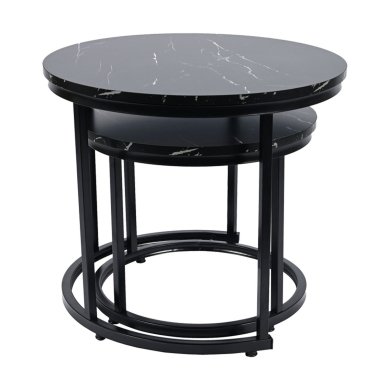 Комплект журнальных столов Kontrast SK102 Marmur 2 шт Черный - 6 Комплект журнальных столов Kontrast SK102 Marmur 2 шт Черный 6.06.14737 фото - 6