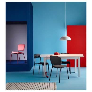 IKEA Розкладний обідній стіл LANEBERG Білий (ИКЕА ЛАНЭБЕРГ) 60416138 фото - 8