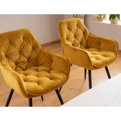 Обеденный стул Signal CHERRY Welur Карри CHERRYVCCU фото - 4