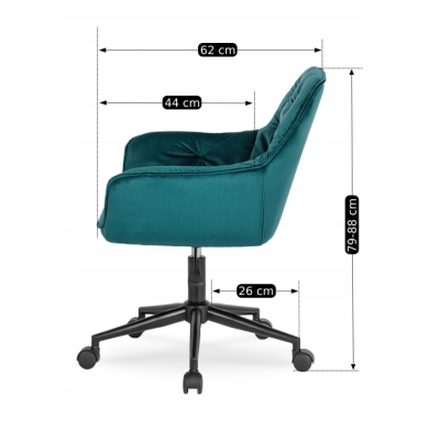 Офісне крісло Mebel Elit MILAN 2 Бірюзовий - 2 Офісне крісло Mebel Elit MILAN 2 Бірюзовий ME.MILAN2/T/V/FO фото - 2