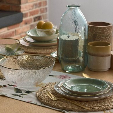 Тарелка десертная Homla MEGALO 21 см | Прозрачный / Золотой 200889 фото - 5