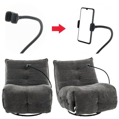 Кресло мягкое раскладное с реклайнером Kontrast COSMO Серый 5.01.92309 фото - 2