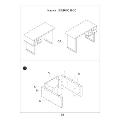 Письмовий стіл Halmar B-30 Білий V-CH-B/30 фото - 3