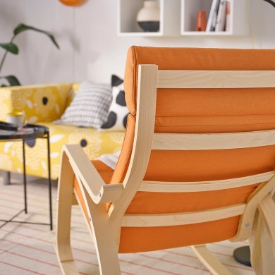 IKEA Кресло-качалка POANG Оранжевый (ИКЕА ПОАНГ) 19575093 фото - 2