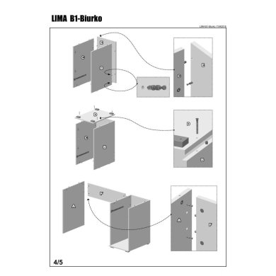 Письменный стол Halmar LIMA B-1 Дуб сонома V-PL-LIMA-B1-SONOMA фото - 5