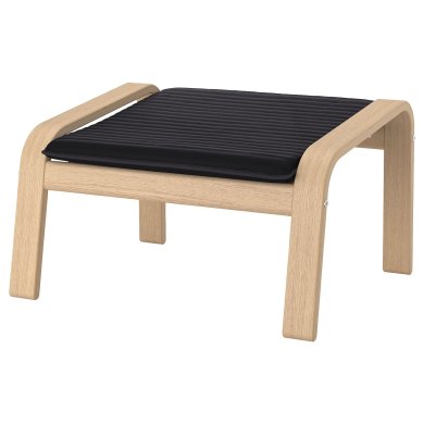 IKEA Подставка для ног POANG Черный (ИКЕА ПОАНГ) 19287484