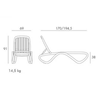 Шезлонг Keter TROPICO Кава - 2 Шезлонг Keter TROPICO Кава 20929 фото - 2