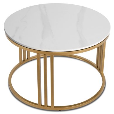 Журнальний стіл Mebel Elit KORIN Marmur Золотий ME.KORIN/B/PL/ZL/L фото - 2
