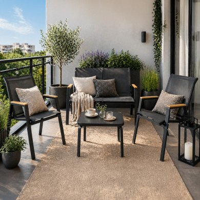 Комплект садовой мебели Kontrast MARBELLA WOOD Черный Meb000081 фото - 6