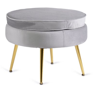 Крісло м'яке з підставкою Mebel Elit GRAND Welur Сірий ME.GRAND/P/V/FW фото - 7