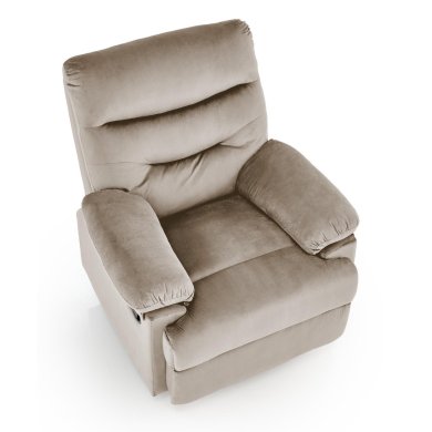 Кресло мягкое раскладное с реклайнером Halmar DRAGER Бежевый V-CH-DRAGER-FOT-BEŻOWY фото - 3