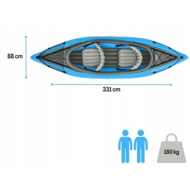Надувная байдарка Bestway 65131 COVE CHAMPION X2 Синий BES65131 фото - 17