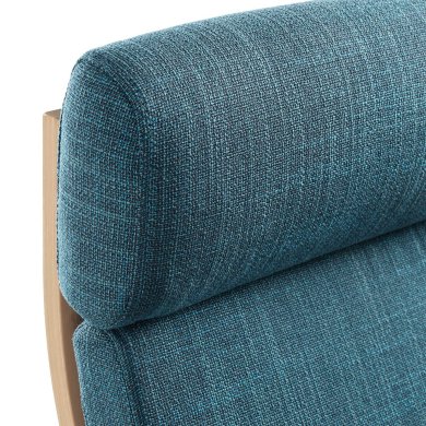 IKEA Крісло-качалка з підставкою POANG Темно-синій (ИКЕА ПОАНГ) 79484293 фото - 2