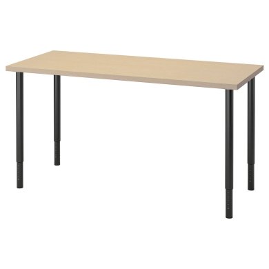 IKEA Письменный стол MALSKYTT/OLOV Черный (ИКЕА МОЛСКИТТ/ОЛОВ) 99417759