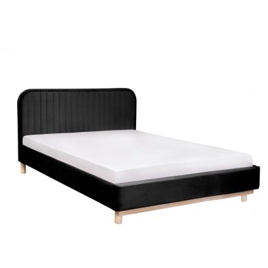 Ліжко Homla KARALIUS Welur 160x200 см Чорний - 3 Ліжко Homla KARALIUS Welur 160x200 см Чорний 212487 фото - 3