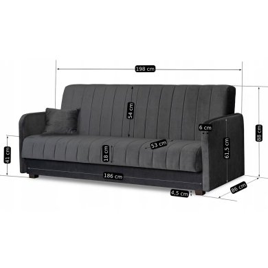 Розкладний диван Mebel Elit PORTO Сірий PPHUE.PIEER/PAROS6/WER фото - 11