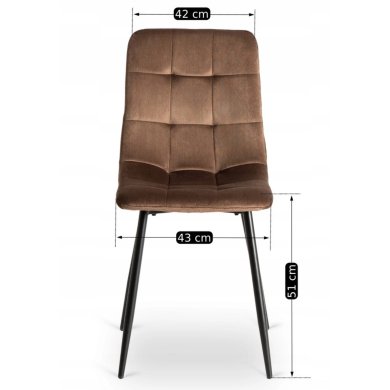 Обідній стілець Mebel Elit PERU Welur Коричневий - 9 Обідній стілець Mebel Elit PERU Welur Коричневий ME.PERU/BR/V/K фото - 9
