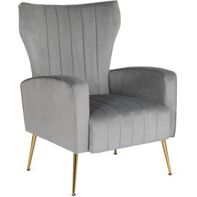 Кресло мягкое Mebel Elit DIANA Welur Серый - 2 Кресло мягкое Mebel Elit DIANA Welur Серый ME.DIANA/P/ZL/V/FW фото - 2