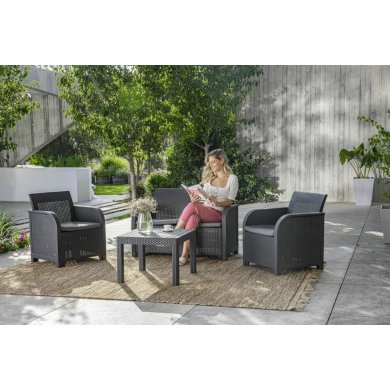 Комплект садовой мебели Keter ROSALIE 2S Графит 249561 фото - 4