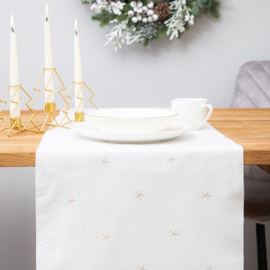 Доріжка на стіл (раннер) Homla STELLE 40x160 см Білий - 2 Доріжка на стіл (раннер) Homla STELLE 40x160 см Білий 160045 фото - 2